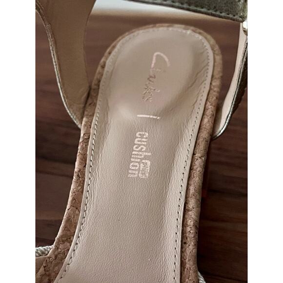 Clarks Womens Ellis Clara Leather Open Toe Slingback Sandals Size 8 - Picture 4 of 15